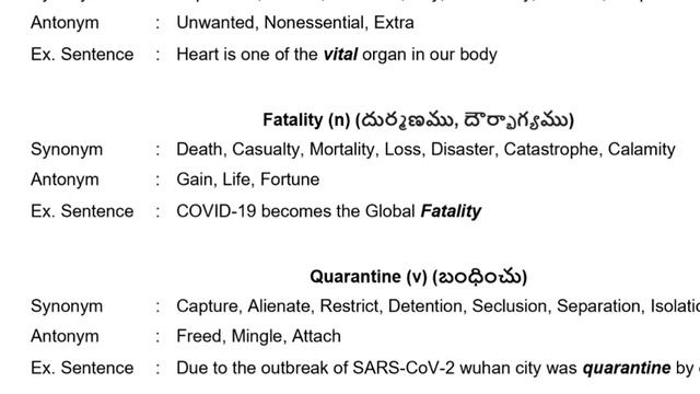 13.03.2020 Daily vocab