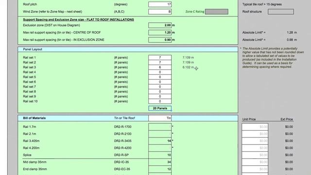 DPA Solar Roof Mount Racking Calculators