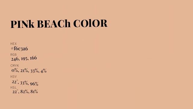Pink Beach color #f6c3a6 hex Cool Orange color f6c3a6