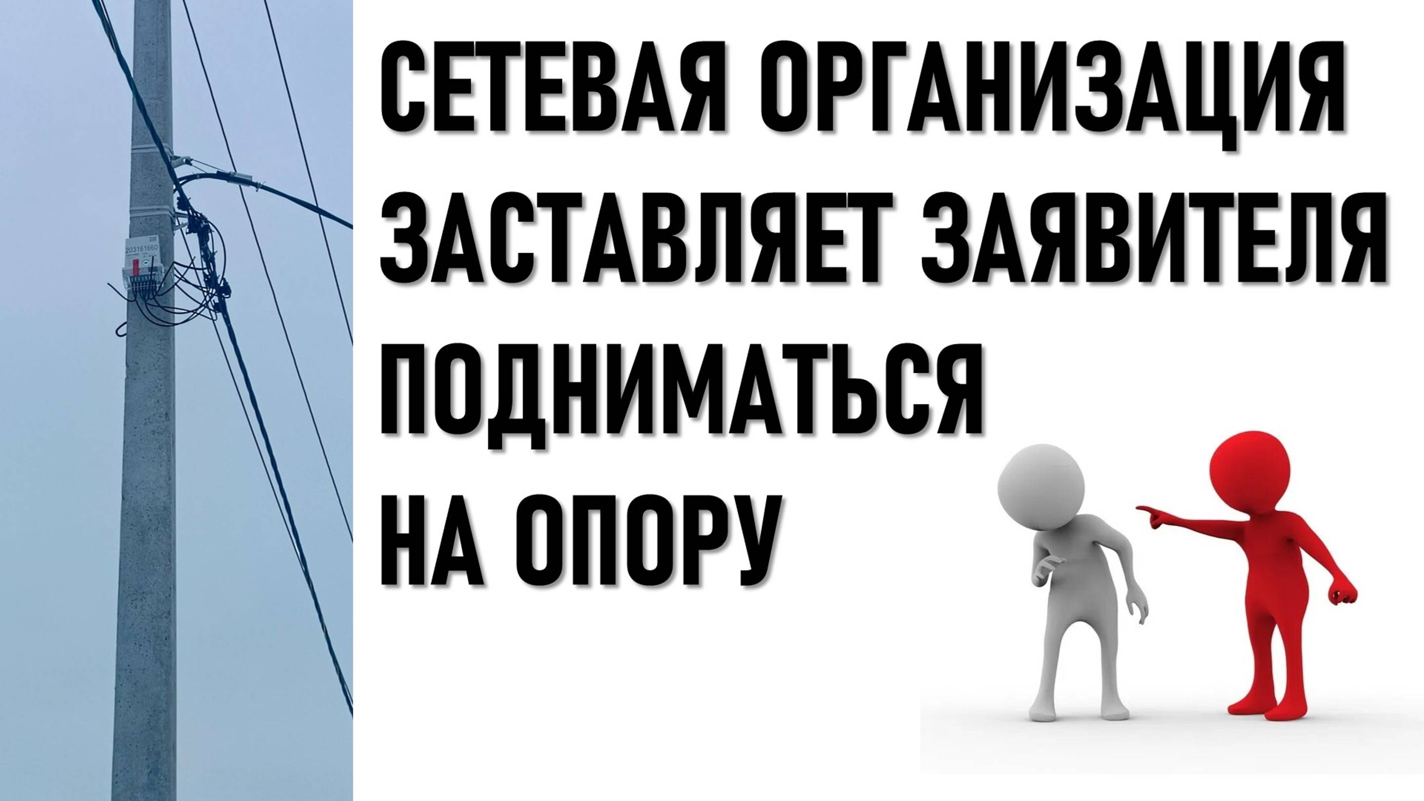 Сетевая вынуждает заявителя лезть на опору