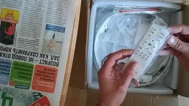 Вскрытие упаковки люстры IRALAN