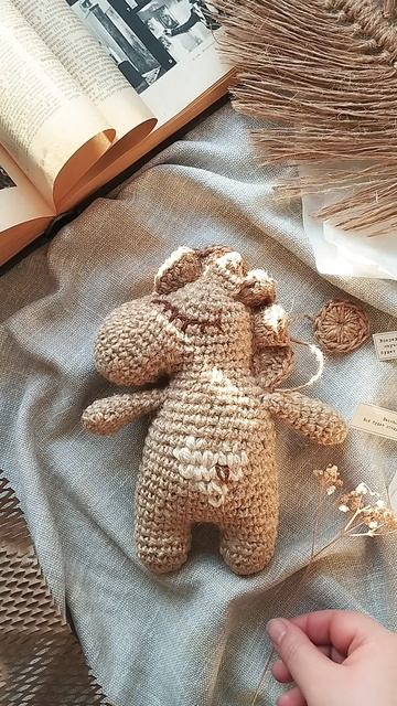 лошадка из джута цвета халва