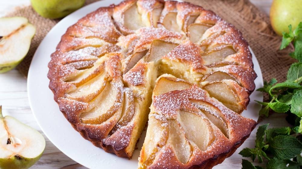 Простой пирог с грушами🍮