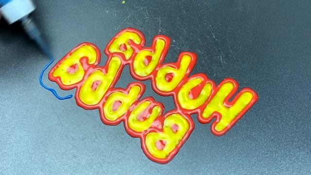 Bubble Gum Brands Logos Pancake Art - Dubble Bubble, Hubba Bubba, Juicy Fruit, Orbit