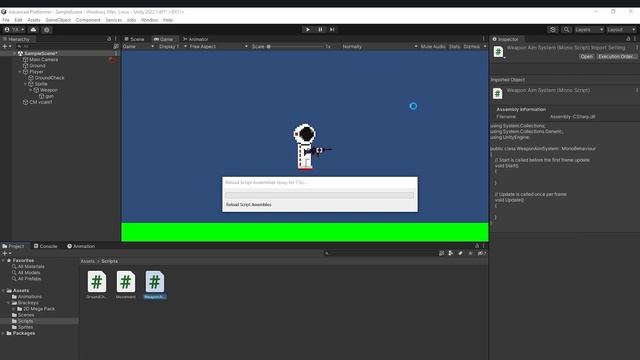 Creating a Weapon: Aiming at the Mouse | Advanced Platformer #5