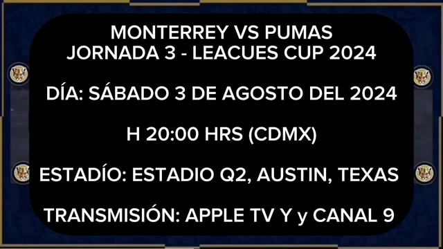 🔴VER EN VIVO🔴 PUMAS VS MONTERREY | LEAGUES CUP 2024 | LLEGARÍA A PUMAS | REFUERZOS PUMAS 2024