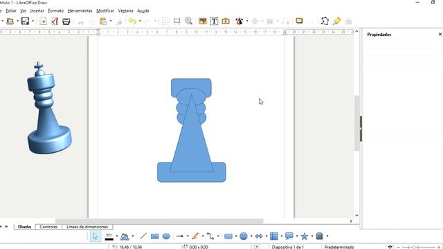 Pieza de ajedrez LibreOffice Draw