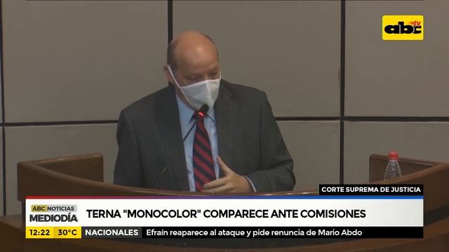 Terna "monocolor" comparece ante comisiones