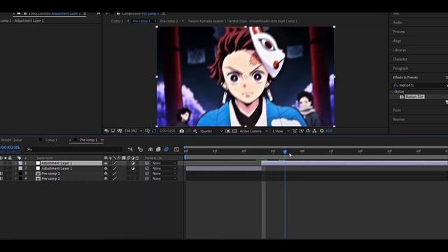 BCC temporal blur + mirror borders - After Effects AMV tutorial