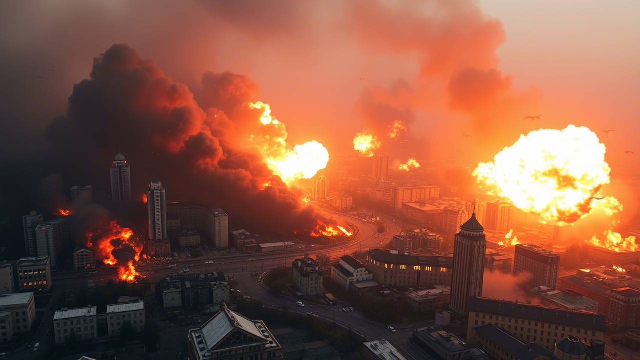🔥 Массированный удар по военным объектам Украины – ВС РФ наносят ответный удар!