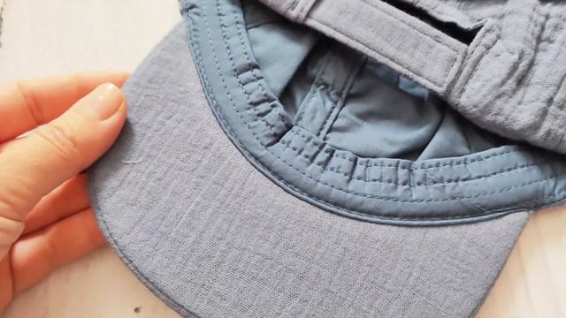 Blue Puff Fabric Cap