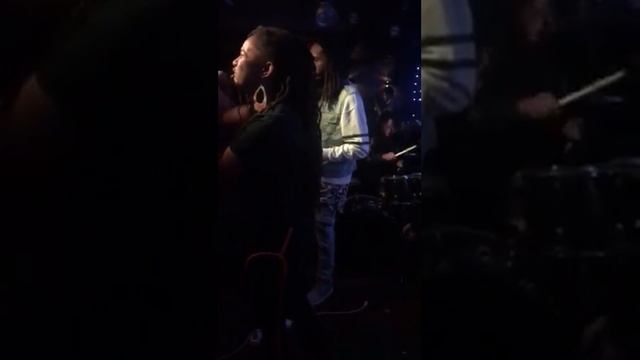 Melissa Jones singing at an improvised jam at the Bowery Electric in NYC