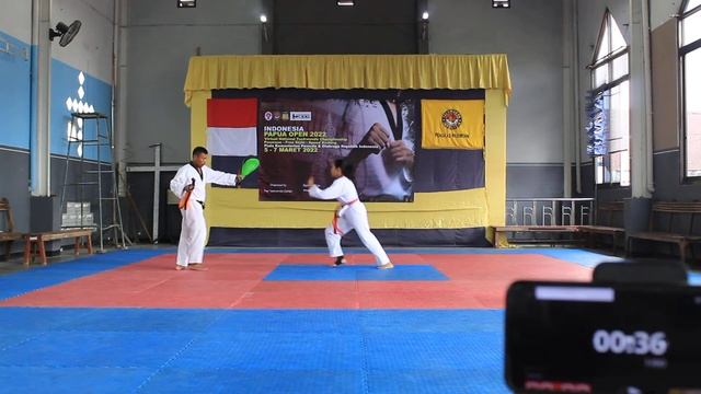 Papua Open 2022, Jasmin Zahra, Japanan Taekwondo Club, Junior, Speed Kicking Festival, Merah.