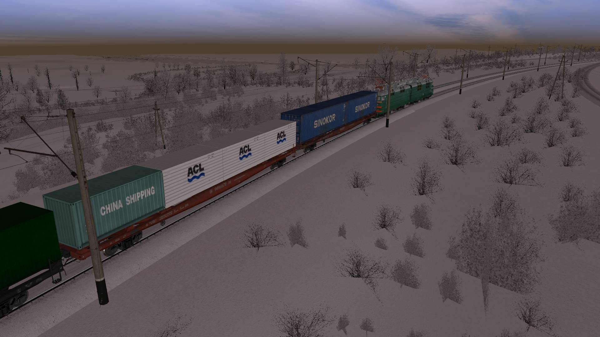 Контейнерный поезд Trainz 12