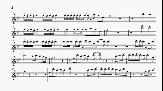Un_AltraTe (Eros Ramazzotti) Eb Alto Sax Sheet Music Score(360P)