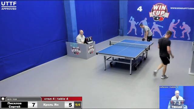 00:20 Писклов Сергей 3-2 Кроль Ян стол 4 ЮГ-4 10.10.21