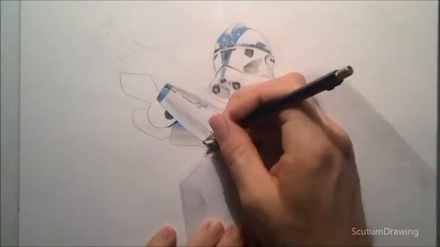 Clonetrooper - Speed Drawing - Timelapse - Star Wars: Battlefront