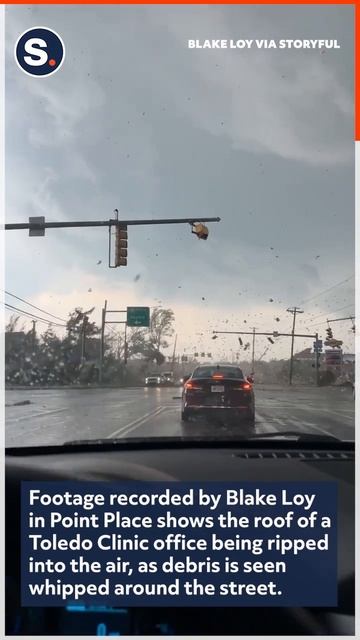 EF 2 Tornado Rips Roof Off Clinic After Touching Down in Toledo