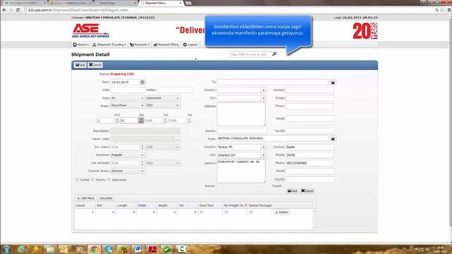 ASE Express B2C websitesi kullanım klavuzu