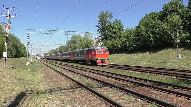 Электропоезд ЭД2Т-0050 (ТЧ-31) пригородный поезд №6615 Москва - Домодедово.