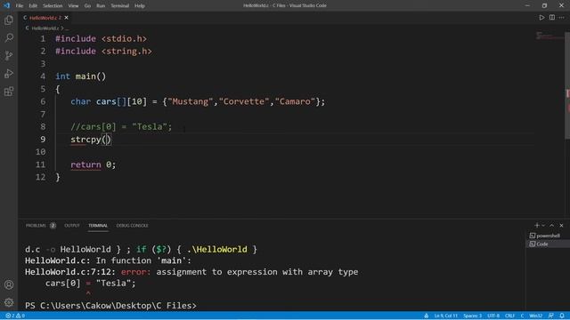 C array of strings🧵