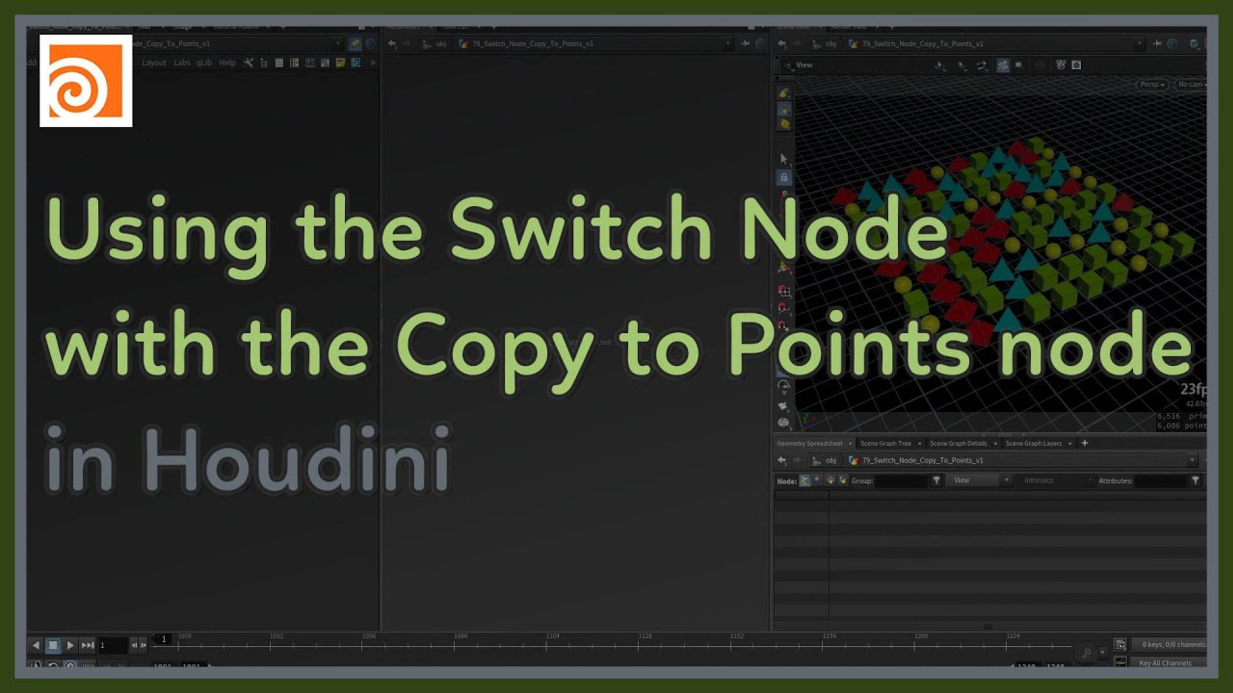 79 Using the Switch Node with the Copy To Points Node