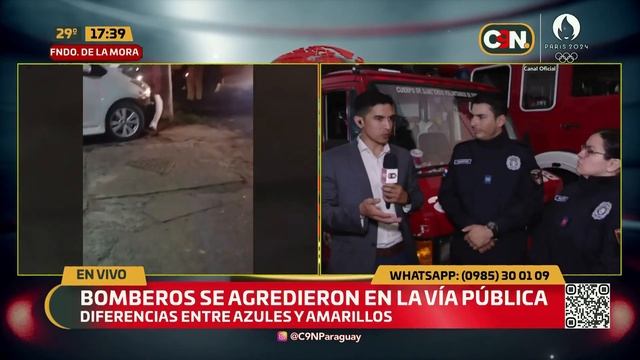 Incidente entre Bomberos Voluntarios en Fernando de la Mora