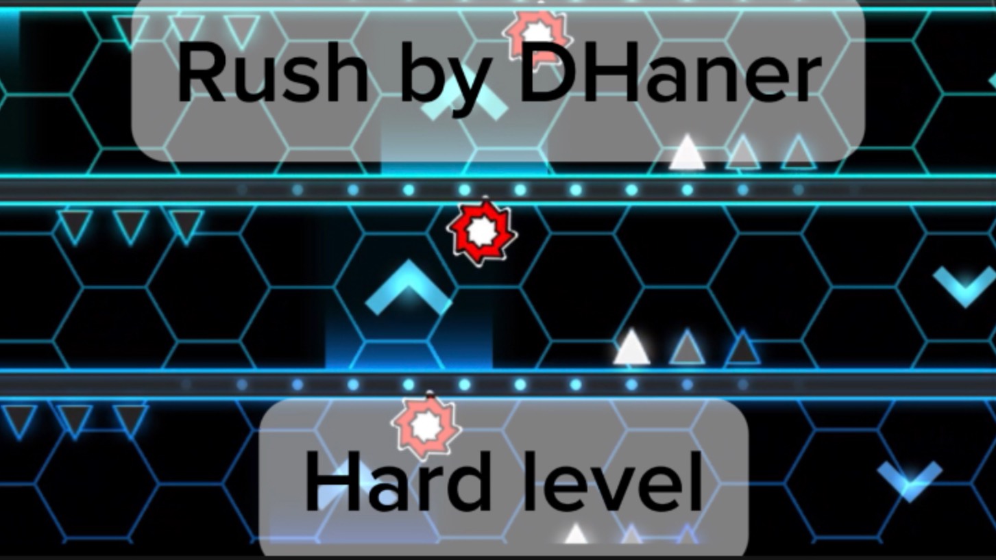 Rush by DHaner|hard level|Geometry dash|