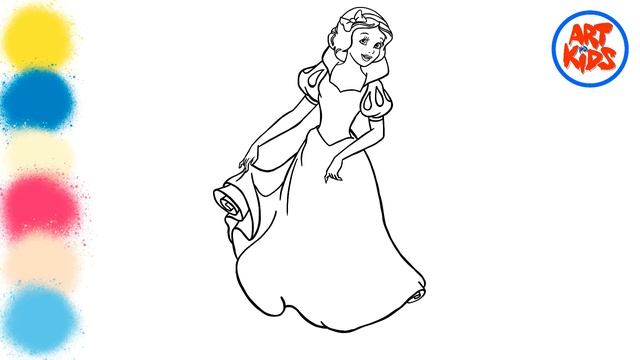 HOW TO DRAW SNOW WHITE | COMO DESENHAR BRANCA DE NEVE | ART & KIDS