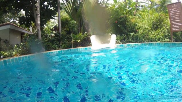 Splashdown at the Coconut Island Resort Waterslide