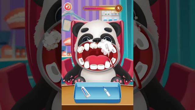У Пандочки болят зубки, давайте быстрее вылечим её! Игры для детей. Увлекательное обучение. Мультик