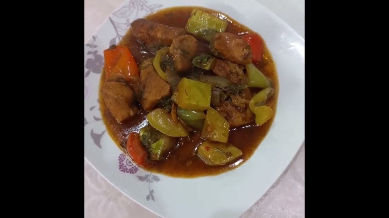 Курица в кисло сладком, остром соусе
