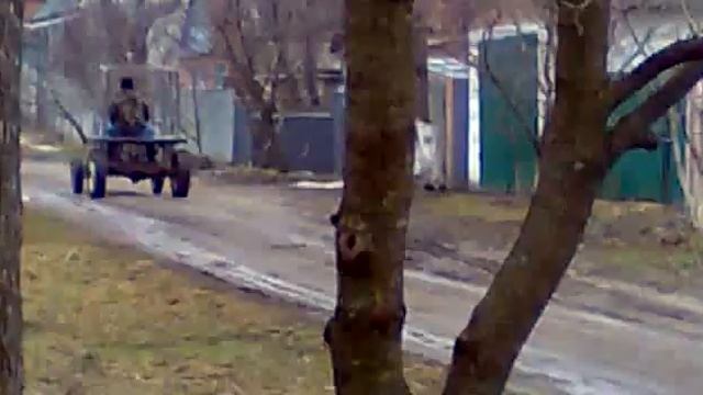 Самодельный минитрактор.Ходовые испытания.