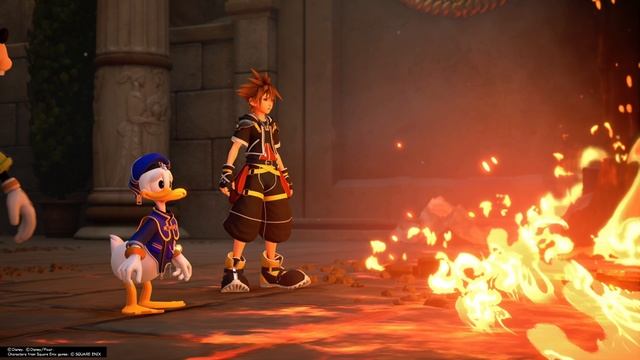 kingdom hearts III катсцены, как пройти через огонь