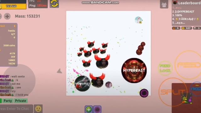 Agma.io mobile takeover(Double splits)