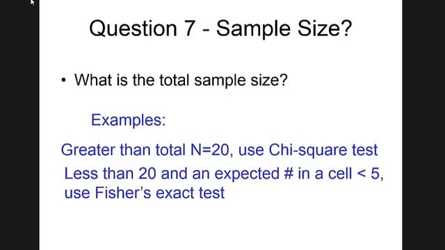 Biostatistics Short Course Lecture 4 - Selecting Statistical Tests