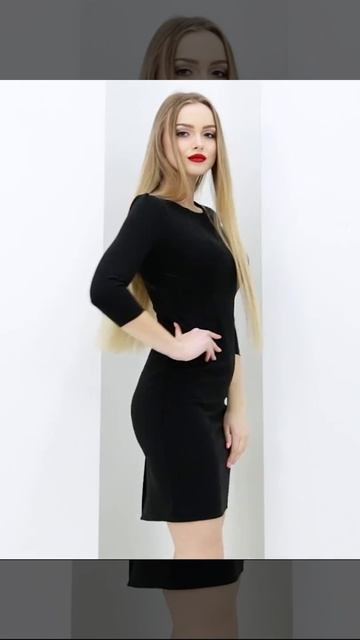Классическое платье черного цвета