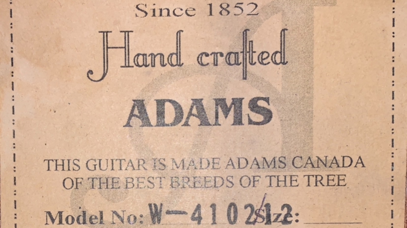 Гитара Adams W 4102/12 - Крылья из к/ф "Брат" В.Бутусов