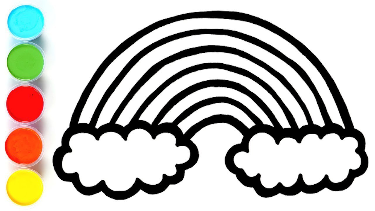 Учимся рисовать РАДУГУ и МОРОЖЕНОЕ вместе! Видео раскраска для детей.