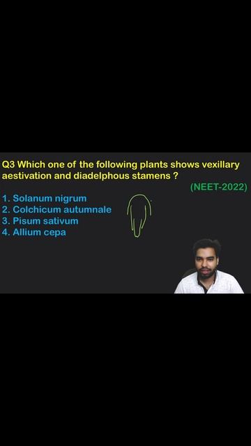 Which one of the following plants shows vexillary aestivation and diadelphous stamens #shorts