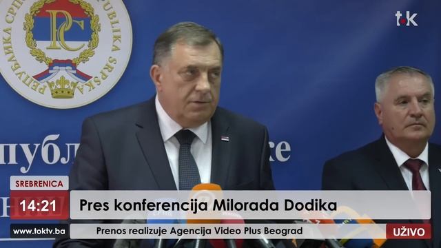 Dodik održao pres konferenciju u Srebrenici: Žive ljude su prikazali da su sahranjeni u Potočarima