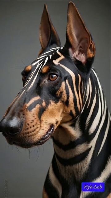 Doberman and zebra hybrid #34