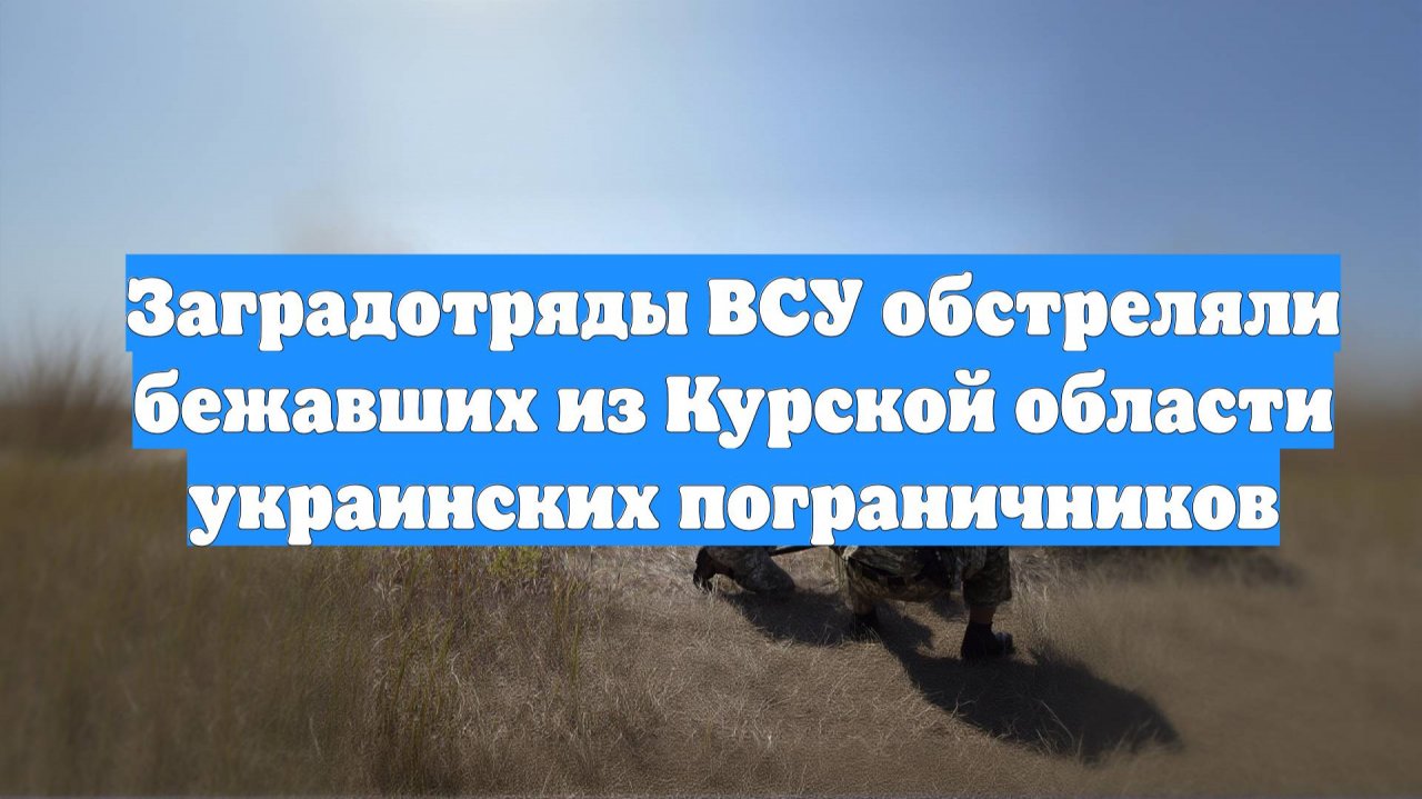 Заградотряды ВСУ обстреляли бежавших из Курской области украинских пограничников