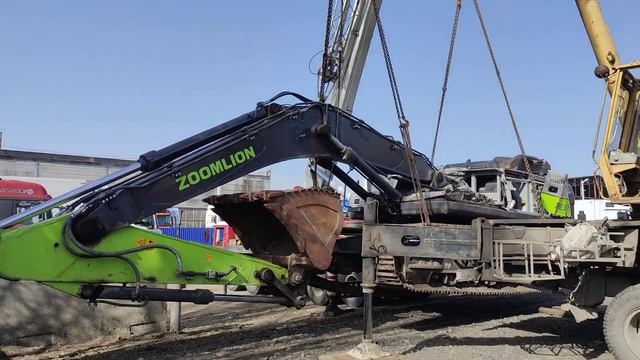 Выгрузка Экскаватора Автокранами Мотовилиха КС-5579.2 и LOKOMO 351NS