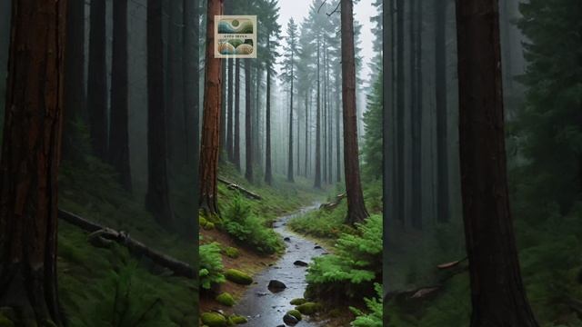 Дождливый день в лесу. Музыка для спокойствия и отдыха. Фоновая релакс музыка | #Shorts