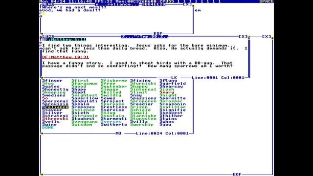 Terry Davis： TempleOS Hymns - Lines #16-17 [04⧸24⧸17] [cazw-QvcQpI]