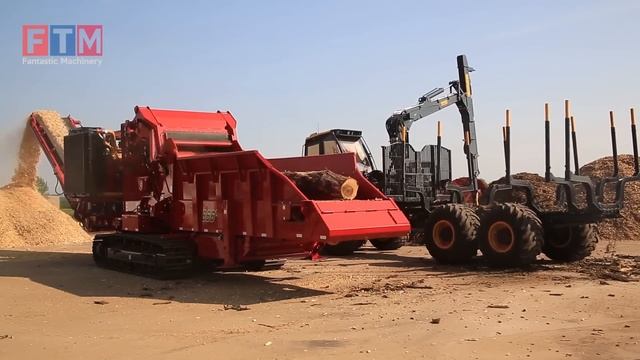 Extreme Dangerous Monster In The Woodworking Industry, Modern Wood Chipper Makes Whole World Admire