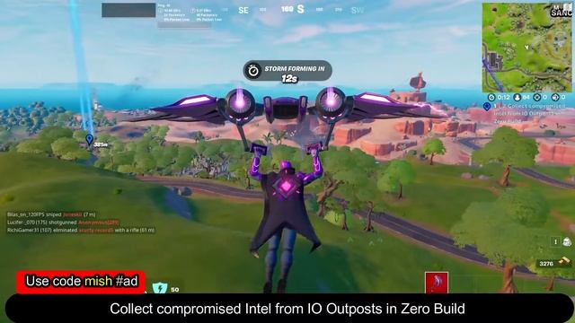 Collect compromised Intel from IO Outposts in Zero Build - Covert Ops Quests 2