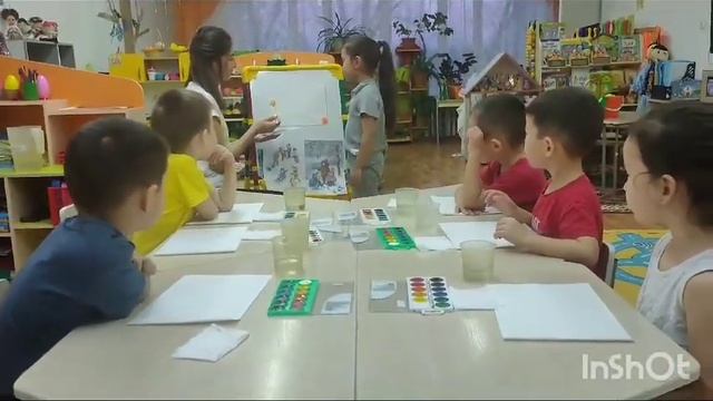 "Ұлпа қарлар" ұйымдастырылған іс әрекет кезеңі #суретсалу #дәстүрдентыс