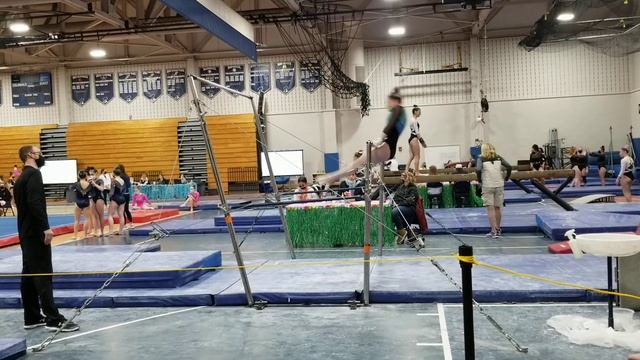 Talia's Uneven Bars at the Hawaiian Luau 2/27/22. She scored a 9.0.